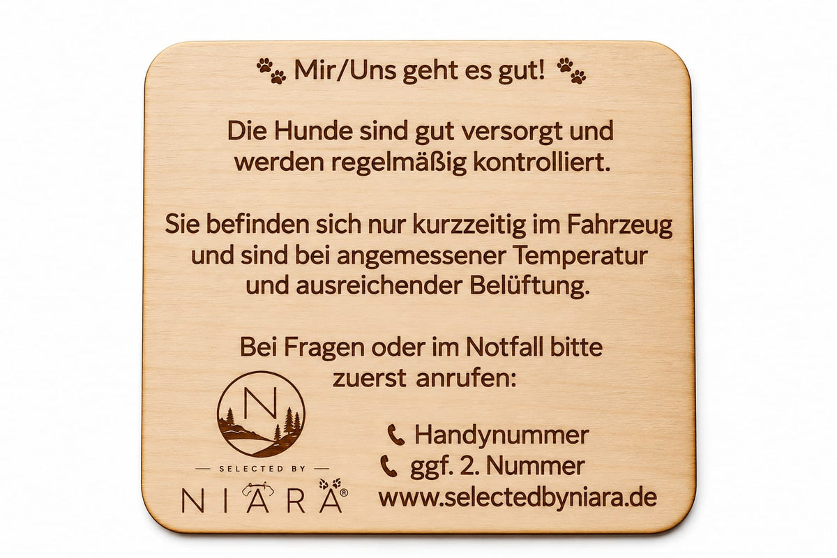 Hunde-Sicherheitschild fürs Auto