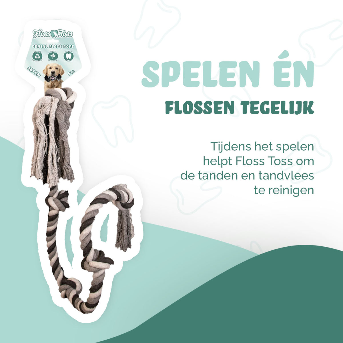 Floss Toss Dental Tau 5 Knoten - 185 cm