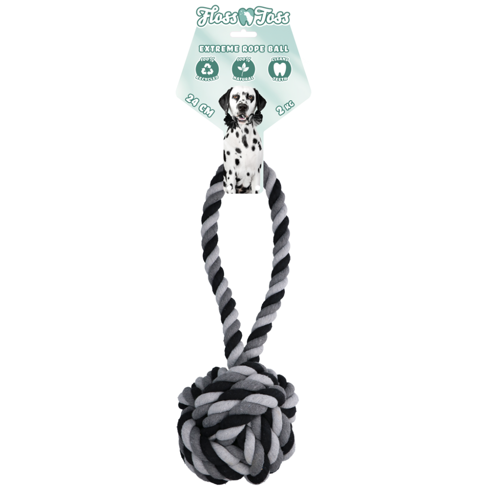 Floss Toss Dental Seil Exteme Tug and Ball - 60 cm