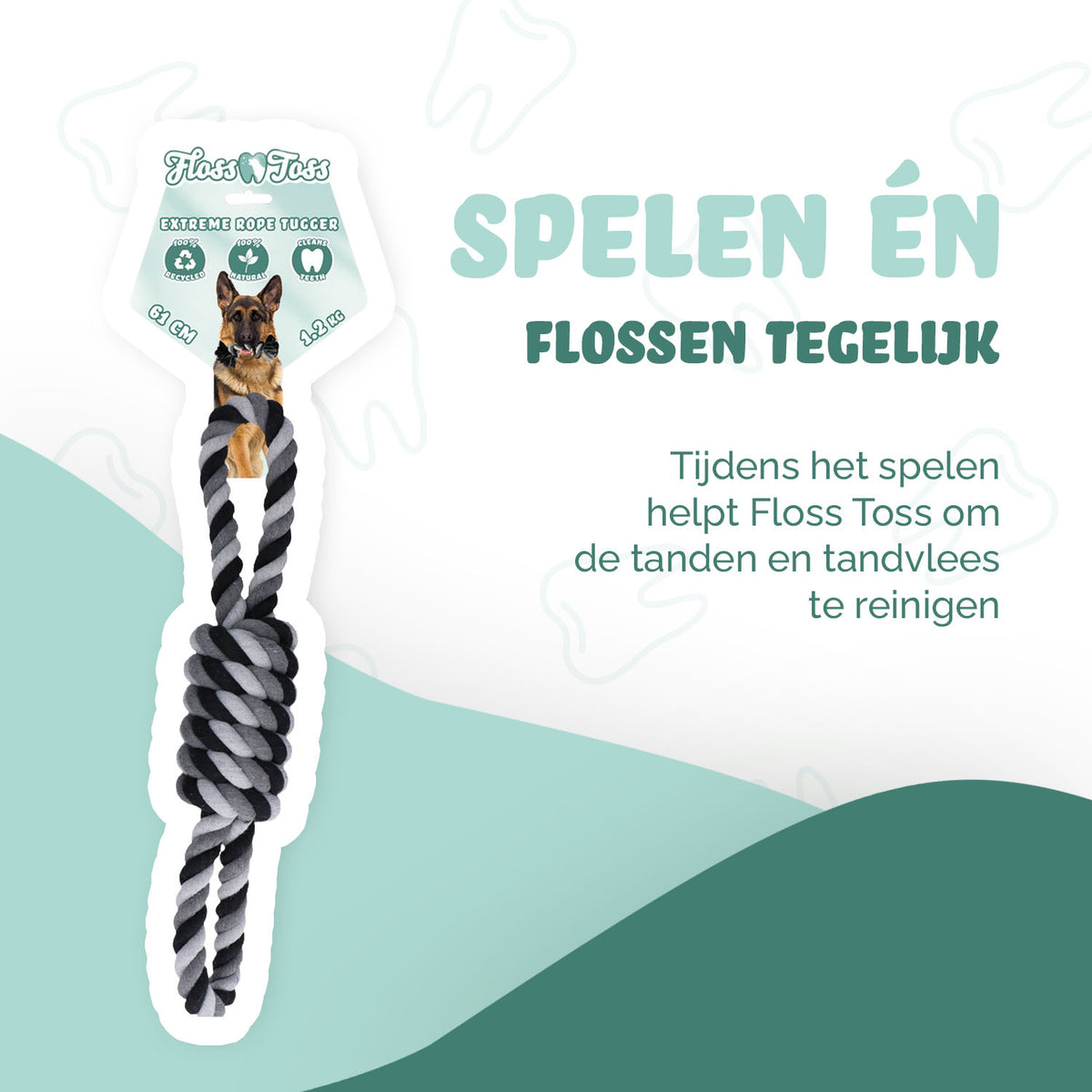 Floss Toss Dental Seil Exteme 8-Tugger - 61 cm